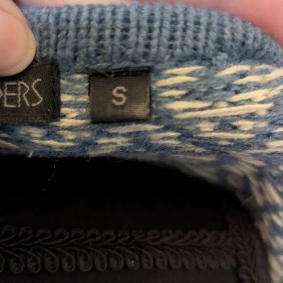 Nomadic Traders Blue & White Jacquard Knit Cardigan Sweater | Size Small - Picture 6 of 9